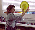 Sandra Berger in the studio